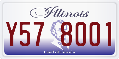 IL license plate Y578001