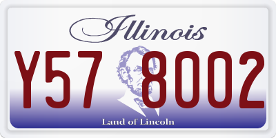 IL license plate Y578002