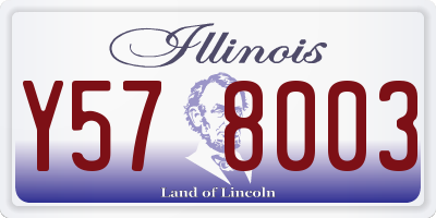IL license plate Y578003