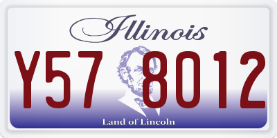 IL license plate Y578012
