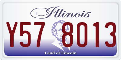 IL license plate Y578013