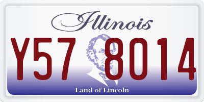 IL license plate Y578014