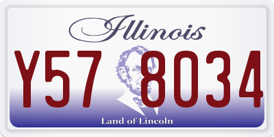 IL license plate Y578034