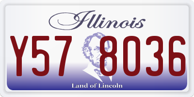 IL license plate Y578036