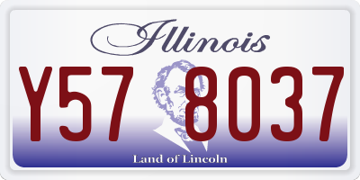 IL license plate Y578037