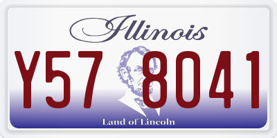 IL license plate Y578041