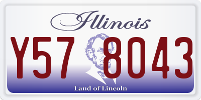 IL license plate Y578043