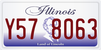 IL license plate Y578063