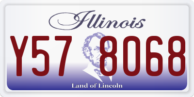 IL license plate Y578068