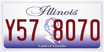 IL license plate Y578070