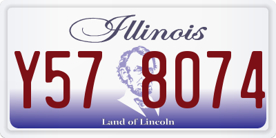 IL license plate Y578074