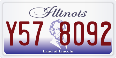 IL license plate Y578092