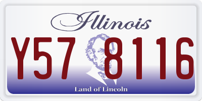 IL license plate Y578116