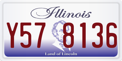 IL license plate Y578136