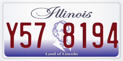 IL license plate Y578194