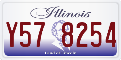 IL license plate Y578254