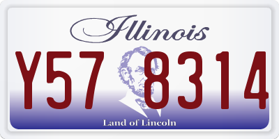 IL license plate Y578314