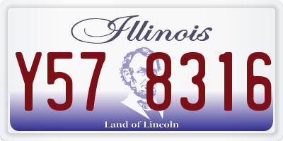 IL license plate Y578316