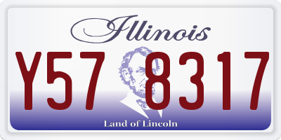 IL license plate Y578317