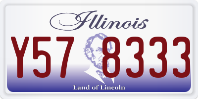 IL license plate Y578333