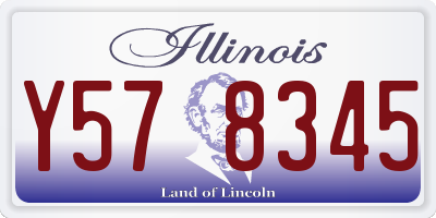 IL license plate Y578345