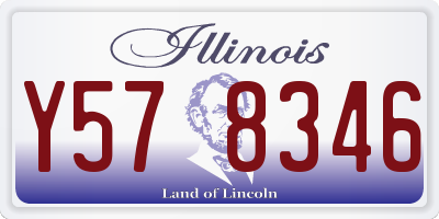 IL license plate Y578346