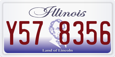 IL license plate Y578356