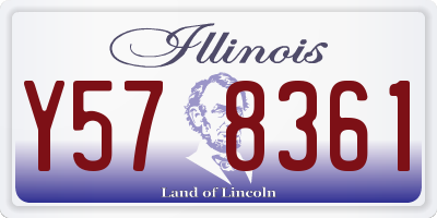 IL license plate Y578361