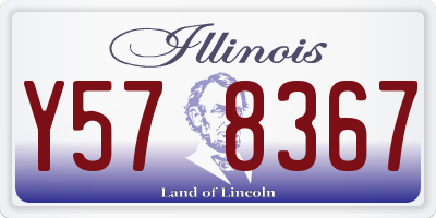 IL license plate Y578367