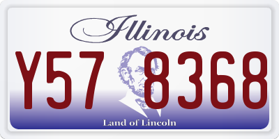IL license plate Y578368