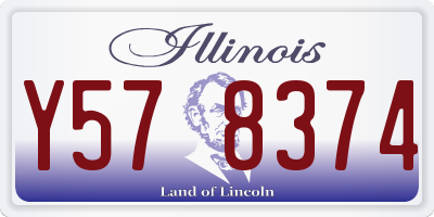IL license plate Y578374