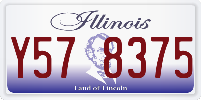 IL license plate Y578375