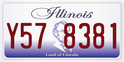 IL license plate Y578381