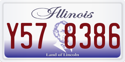 IL license plate Y578386