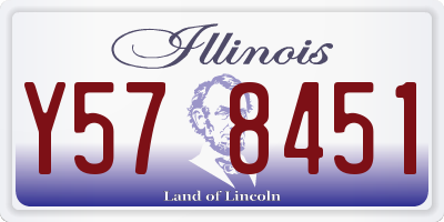IL license plate Y578451