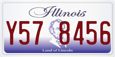 IL license plate Y578456