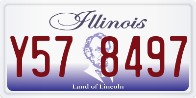 IL license plate Y578497