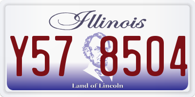 IL license plate Y578504