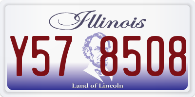 IL license plate Y578508