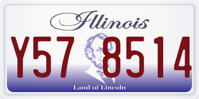 IL license plate Y578514