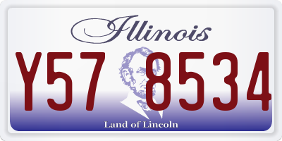 IL license plate Y578534