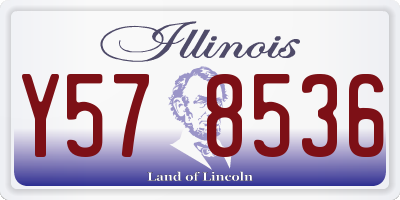 IL license plate Y578536