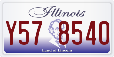 IL license plate Y578540