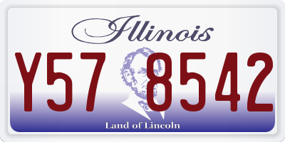 IL license plate Y578542