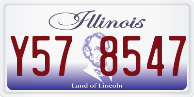 IL license plate Y578547