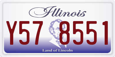 IL license plate Y578551