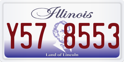 IL license plate Y578553