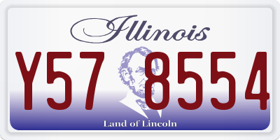 IL license plate Y578554