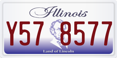 IL license plate Y578577