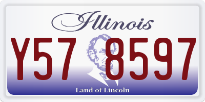 IL license plate Y578597